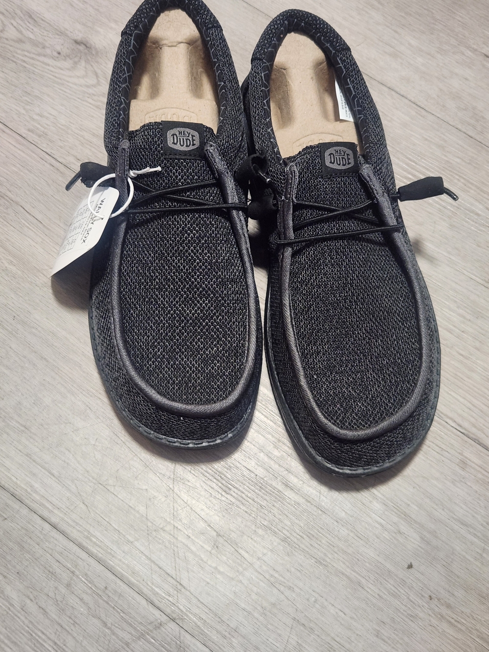 Hey Dude Wally Knit Slip-On Shoes - Black Size 9